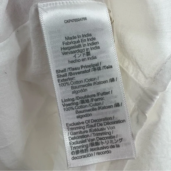 Madewell NWT Annamarie Floral V Neck Cutout Mini Dress in Bright Ivory size 0 - Picture 9 of 11